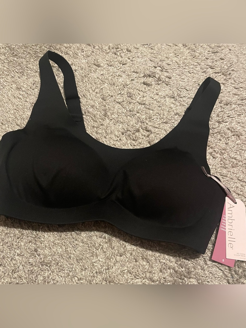 Ambrielle Black Wireless Seamless Comfort Bra